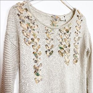 Anthropology Akemi + Kin, Ribbon Weaver Sweater